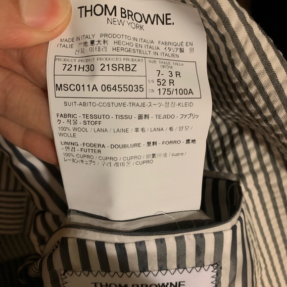 Thom Browne Seersucker Jacket Size 3 - Picture 4 of 8